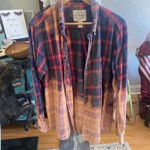 Preloved, boutique bleached, plaid flannel